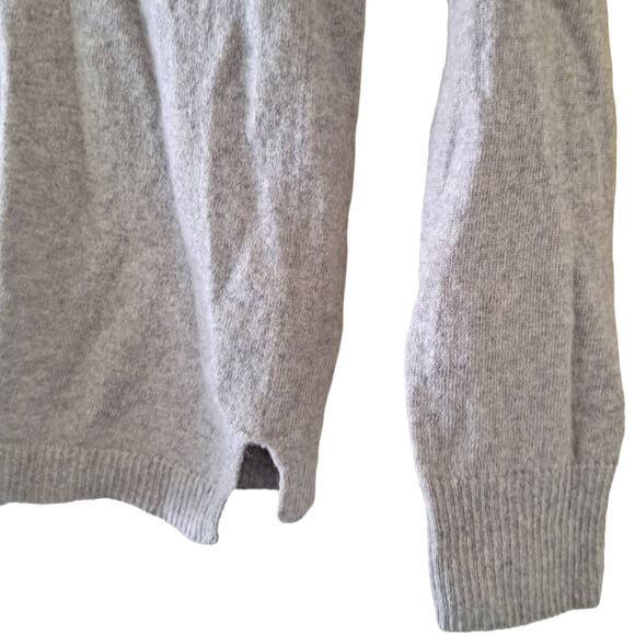 Madewell Women's Gray 100% Merino Wool Cropped V-Neck Sweater - Size Small - Picture 6 of 8